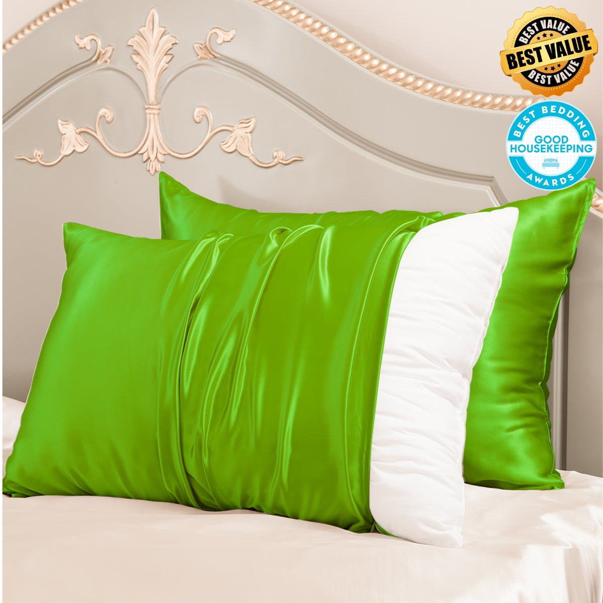 Best Value 23mm Mulberry Silk Pillowcases 2 Pack Mixed Colors