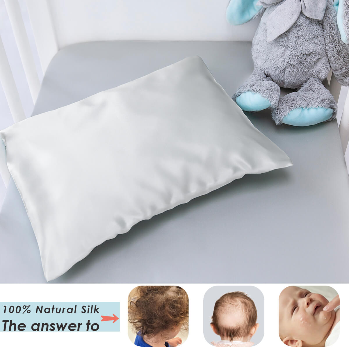 23mm 6A+ Silk Pillowcase Crib | Toddler - promeedsilk