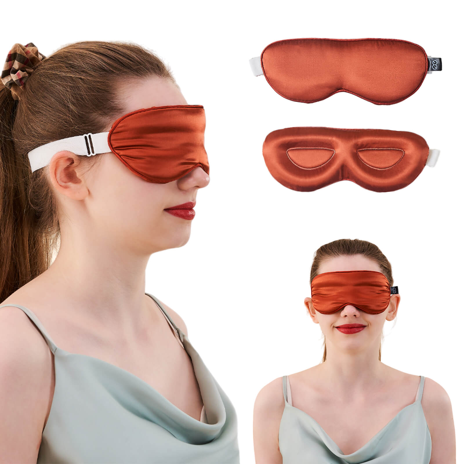 23MM Mulberry Silk 3D Contour Eye Mask with Sleeping Earplugs - promeedsilk