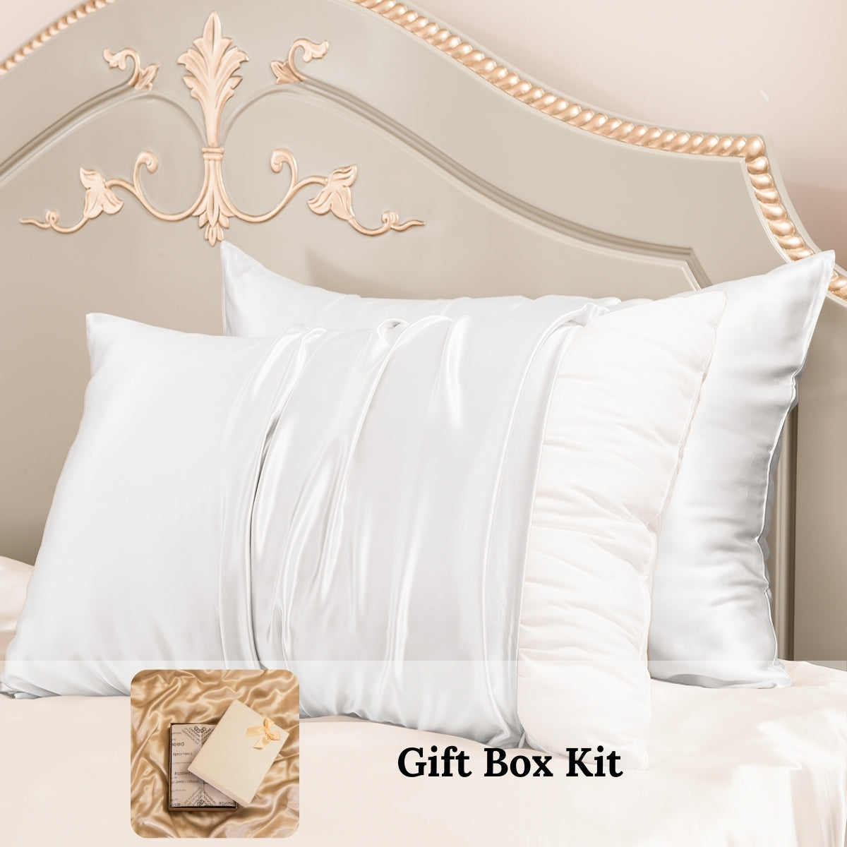 23mm 6A+ 100% Mulberry Silk Pillowcase 2 Pack-Wedding Gift Kit