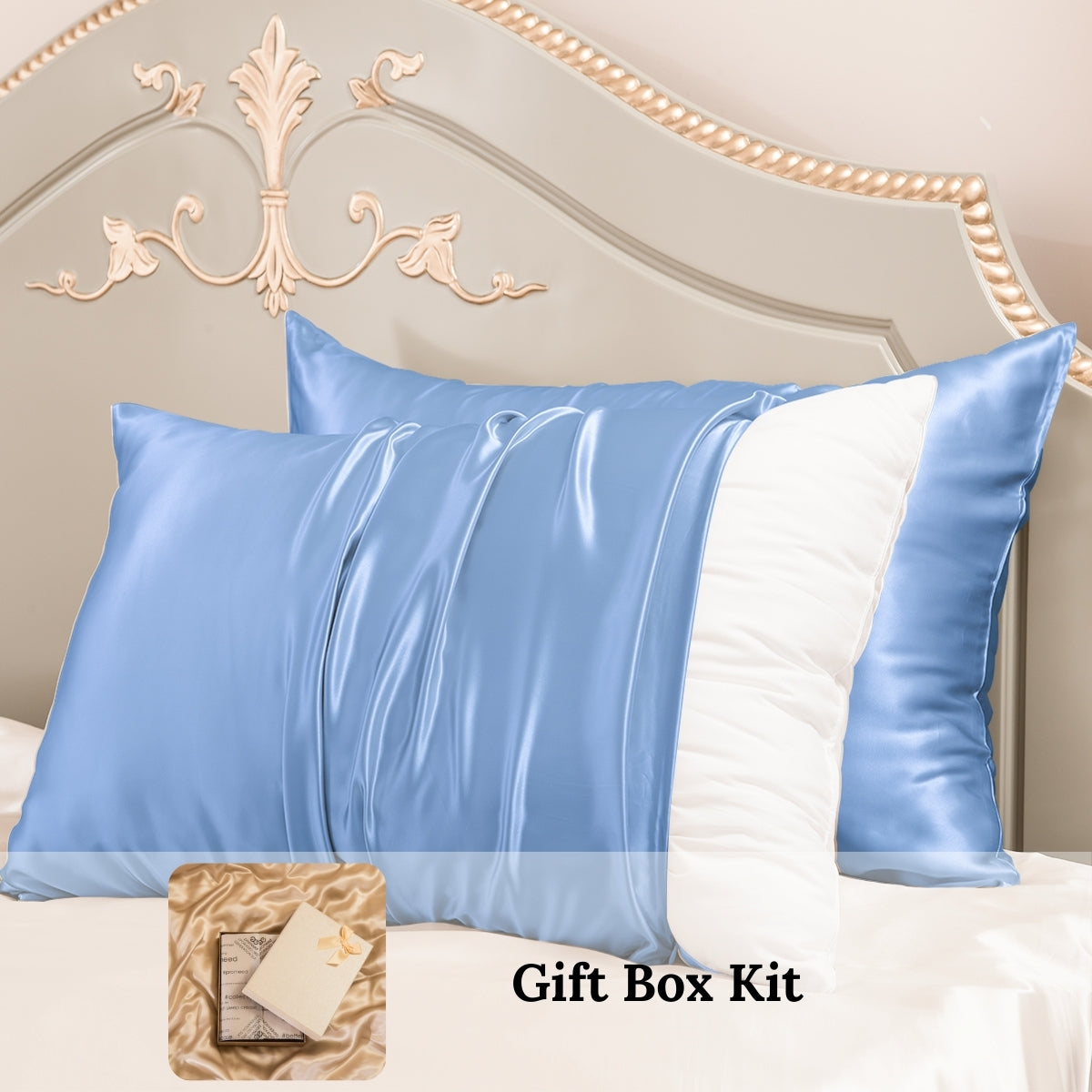 23mm 6A+ 100% Mulberry Silk Pillowcase 2 Pack-Wedding Gift Kit