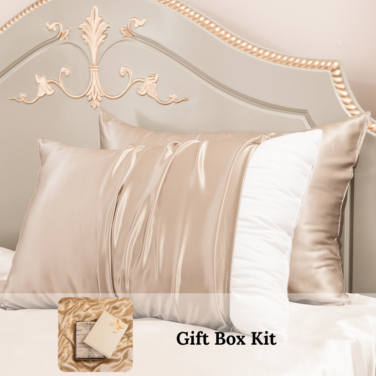 23mm 6A+ 100% Mulberry Silk Pillowcase 2 Pack-Wedding Gift Kit