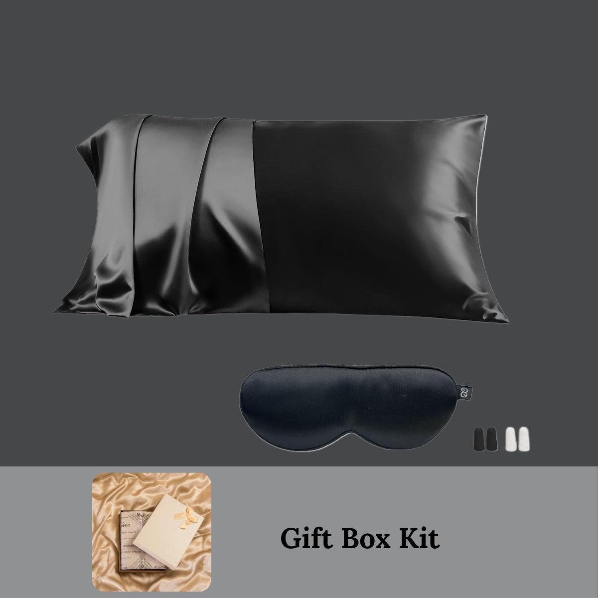 23mm 6A+Zipper Mulberry Silk Pillowcase With Eye Mask-Mother's Day Gift Kit