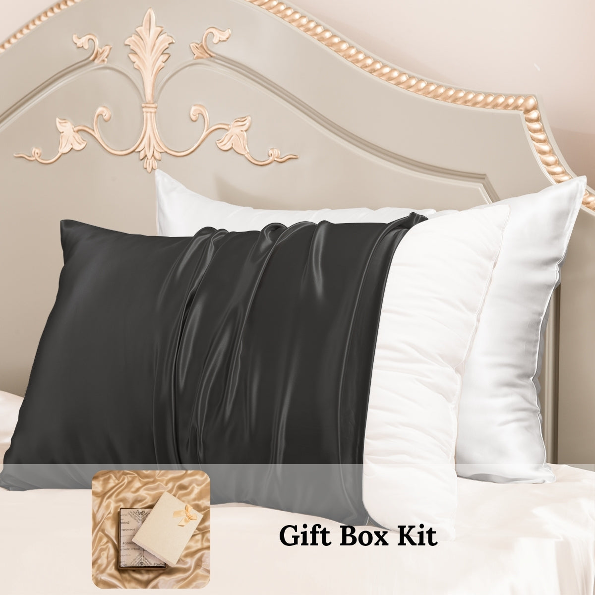 23mm 6A+ 100% Mulberry Silk Pillowcase 2 Pack Mixed Colors-New Year Gift Kit