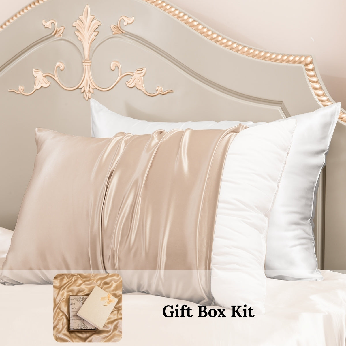 23mm 6A+ 100% Mulberry Silk Pillowcase 2 Pack Mixed Colors-New Year Gift Kit