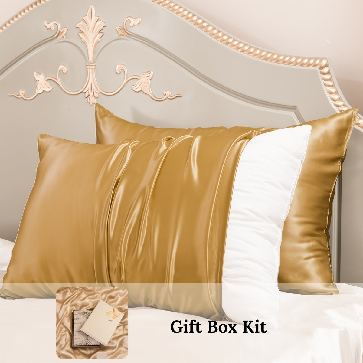 23mm 6A+ 100% Mulberry Silk Pillowcase 2 Pack-Wedding Gift Kit