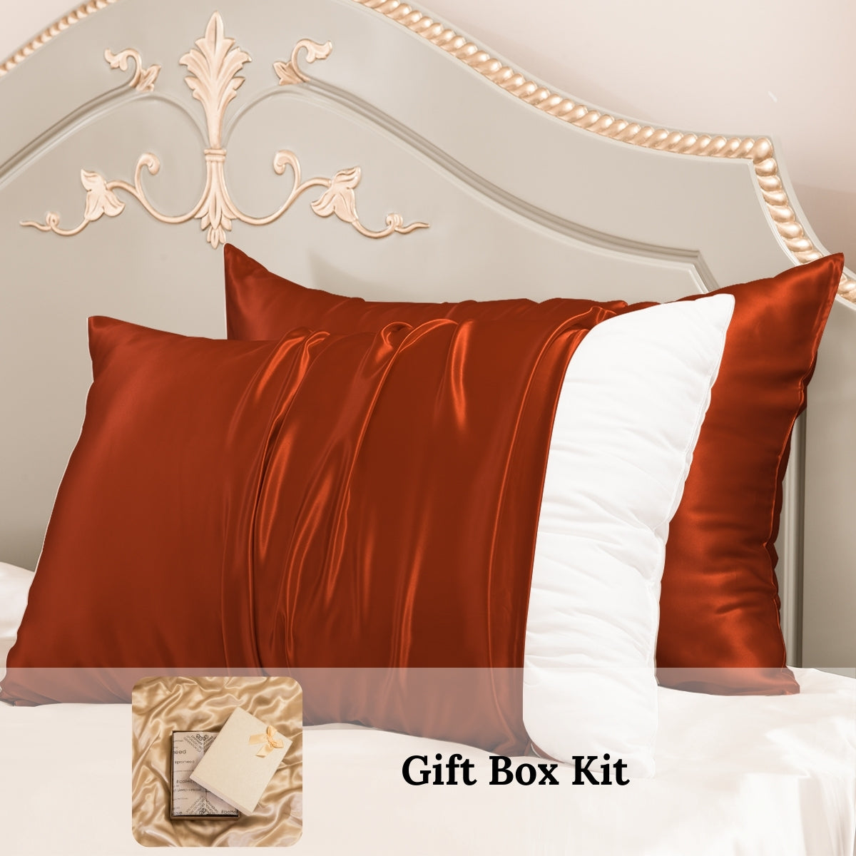 23mm 6A+ 100% Mulberry Silk Pillowcase 2 Pack-Wedding Gift Kit