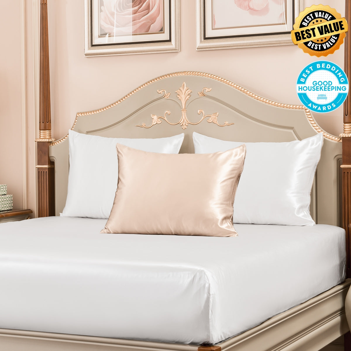 Best Value 23mm Mulberry Silk Pillowcases 3 Pack Mixed Colors