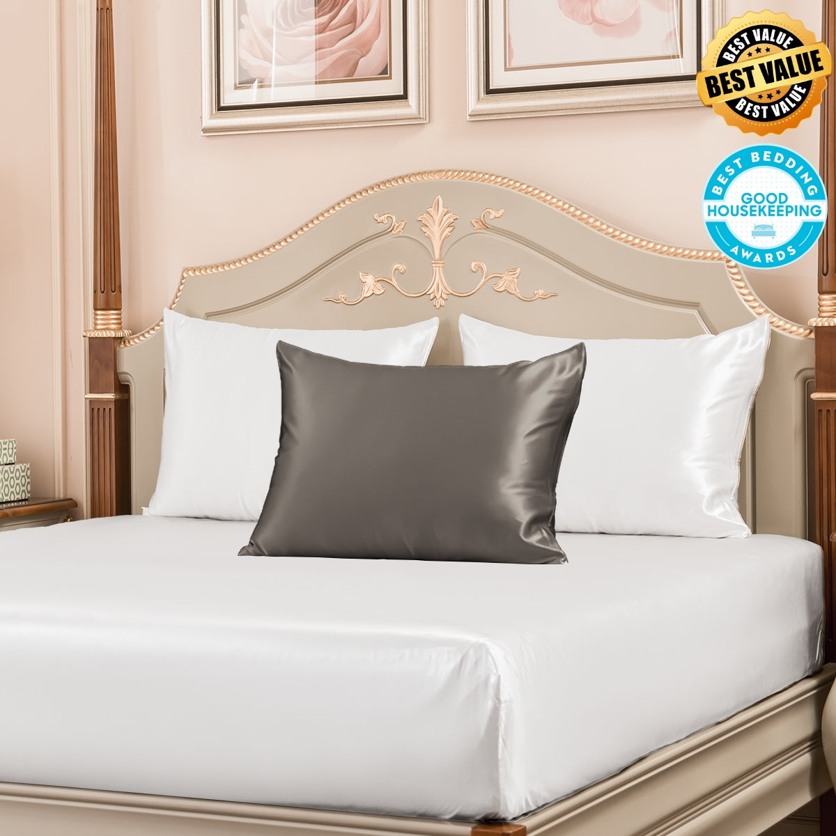 Best Value 23mm Mulberry Silk Pillowcases 3 Pack Mixed Colors