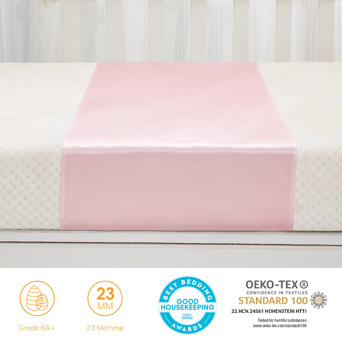 23mm 100% Mulberry Silk Baby Crib Sleeve for Cradles