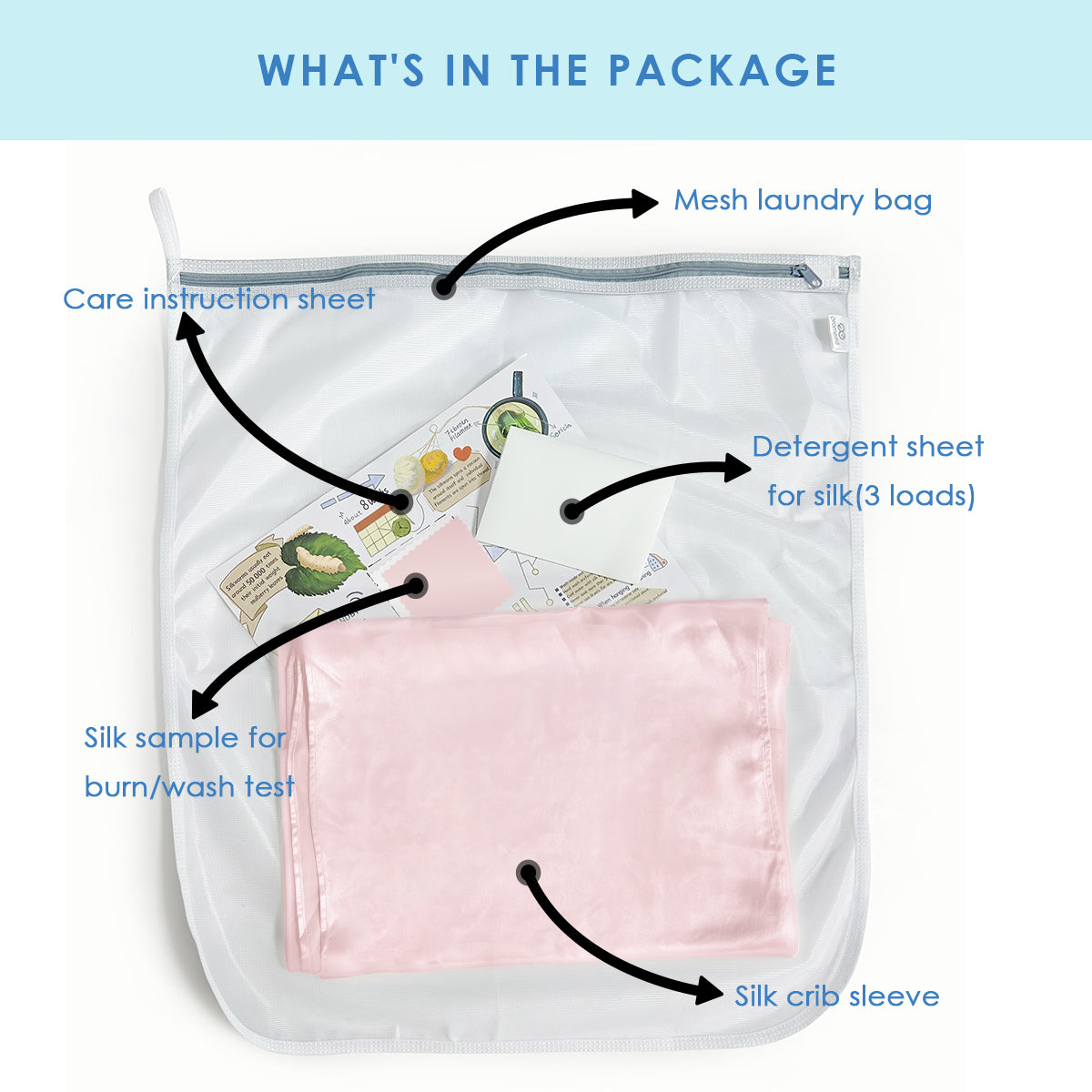 23mm 100% Mulberry Silk Baby Crib Sleeve for Cradles