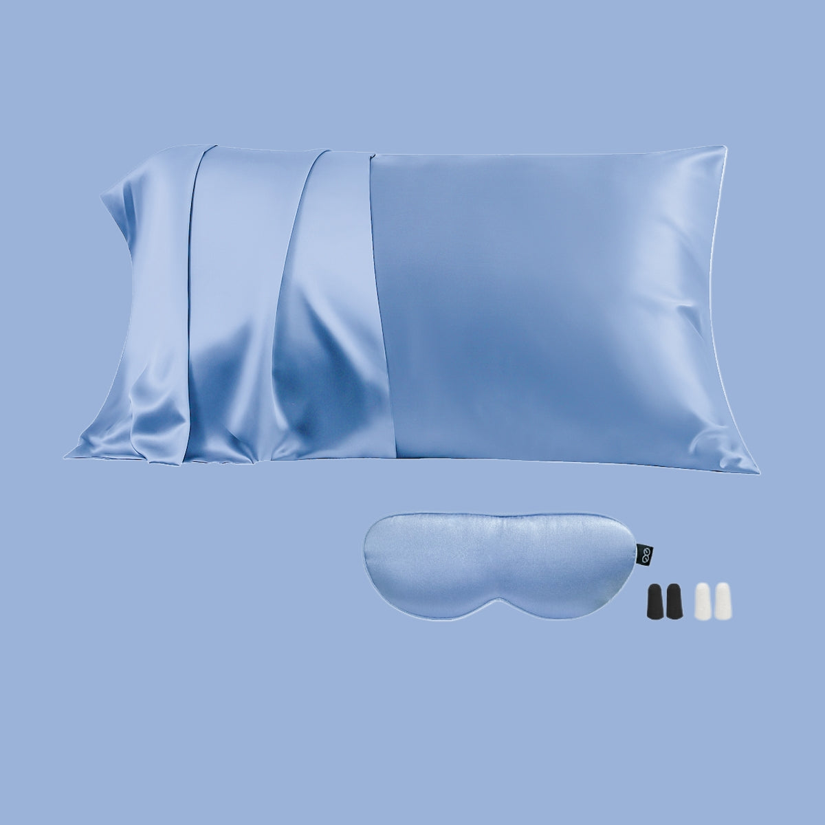 23-momme zipper mulberry silk pillowcase with matching eye mask gift set