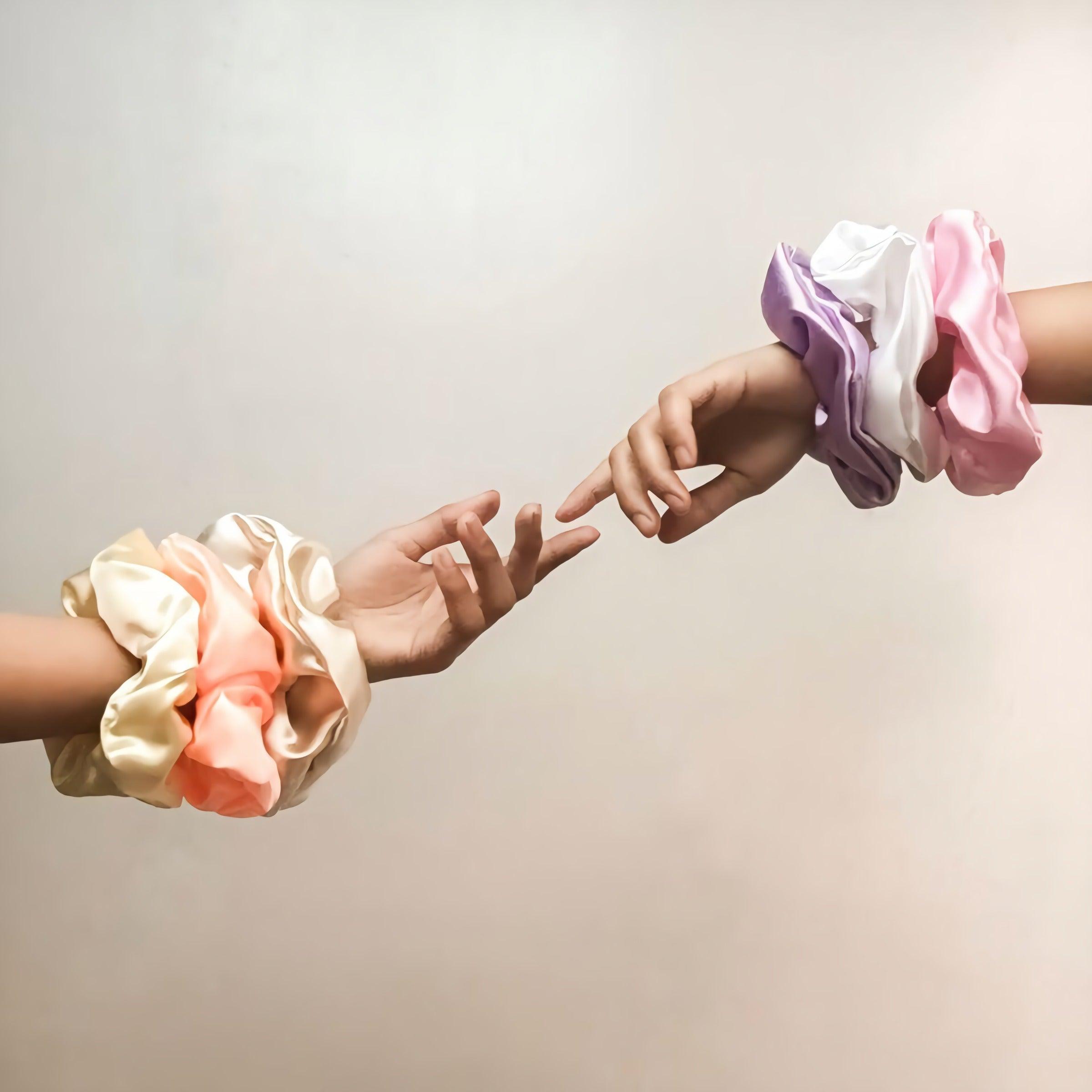 Silk Scrunchies Collection at Promeed - Luxurious Mulberry Silk Hair Accessories