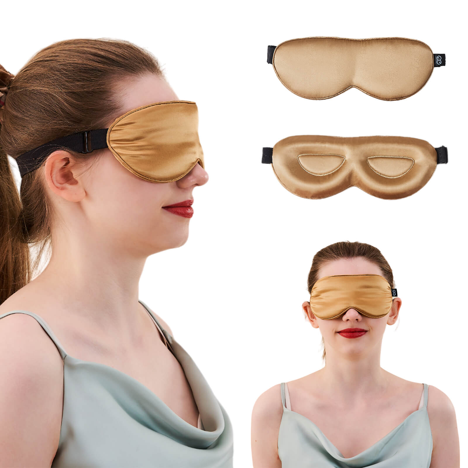 23MM Mulberry Silk 3D Contour Eye Mask with Sleeping Earplugs - promeedsilk