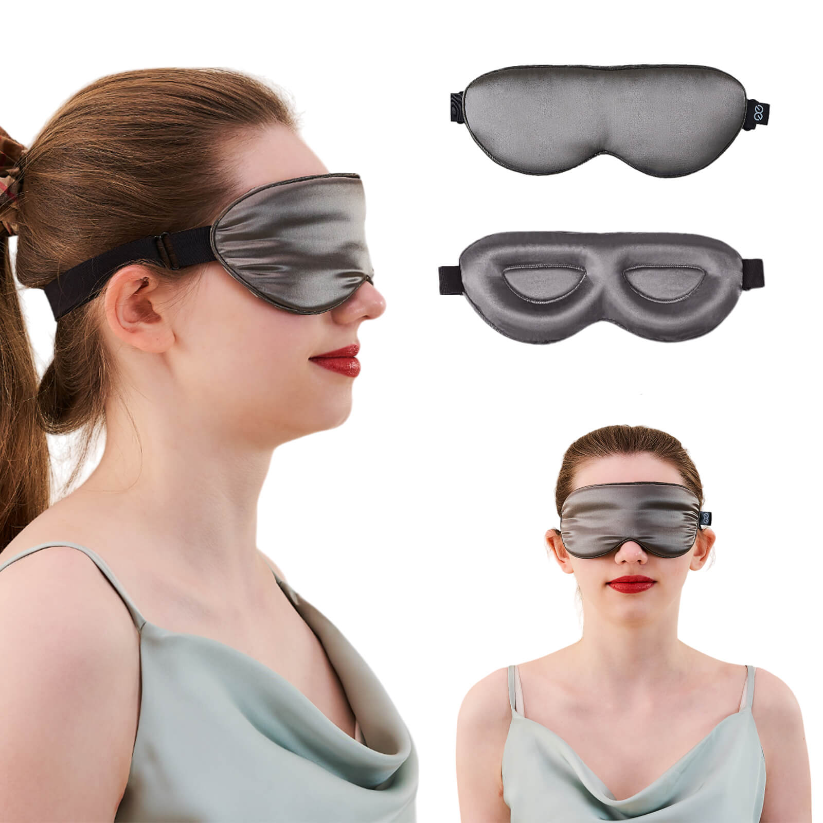 23MM Mulberry Silk 3D Contour Eye Mask with Sleeping Earplugs - promeedsilk