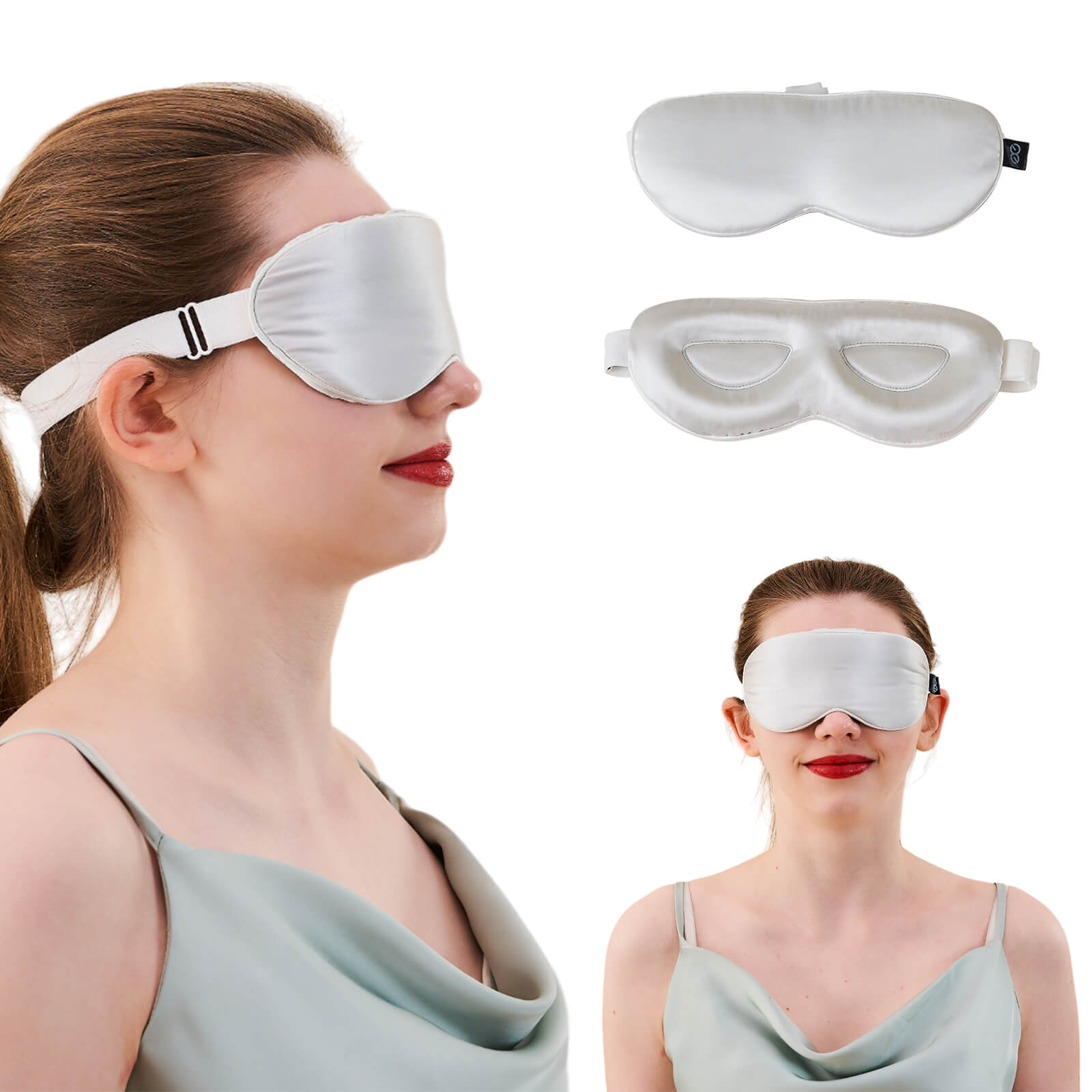 23MM Mulberry Silk 3D Contour Eye Mask with Sleeping Earplugs - promeedsilk