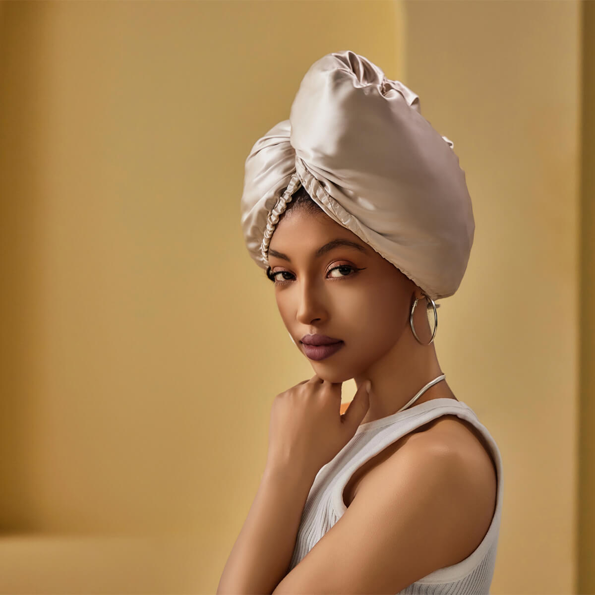 Diamond Glow Silk Turban - promeedsilk