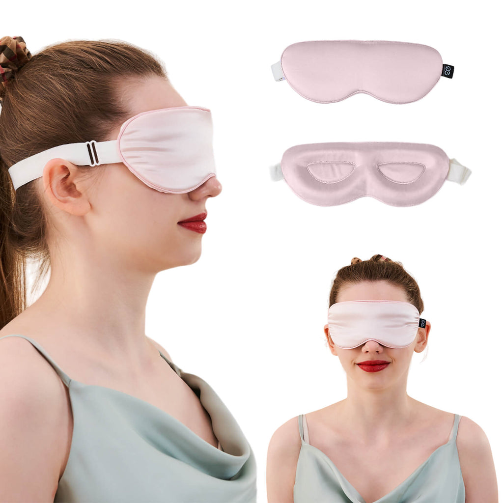 23MM Mulberry Silk 3D Contour Eye Mask with Sleeping Earplugs - promeedsilk