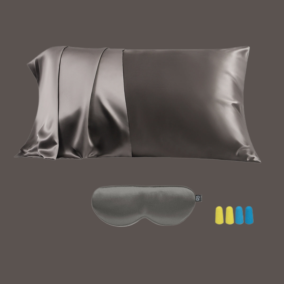 23mm 6A+Zipper Silk Pillowcase With Eye Mask - promeedsilk