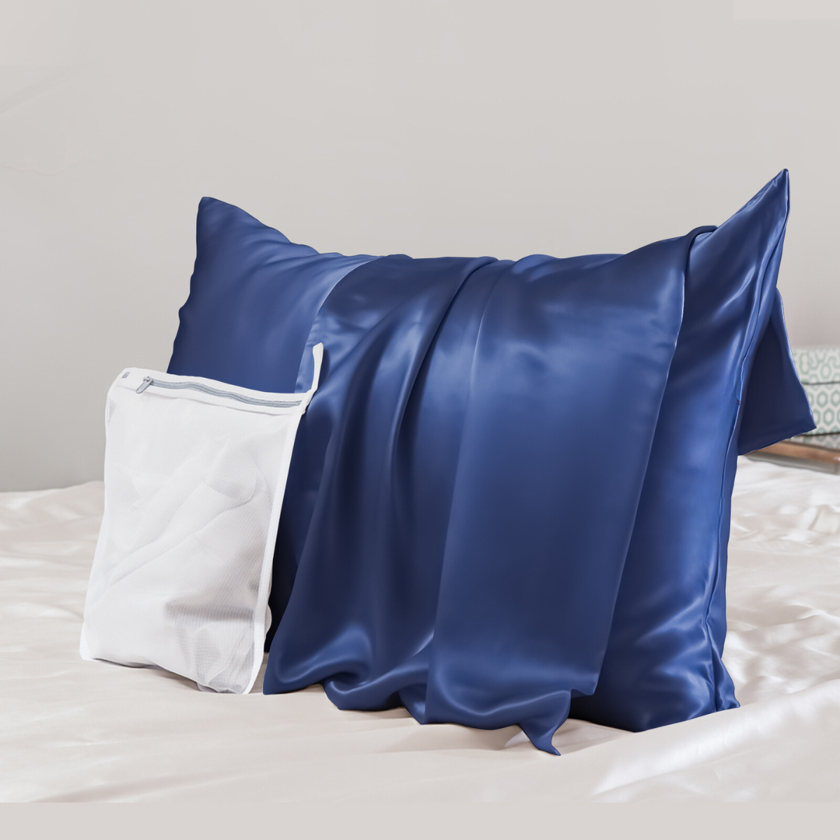 23mm 6A+ 100% Mulberry Silk Pillowcase With Zipper With Laundry Bag