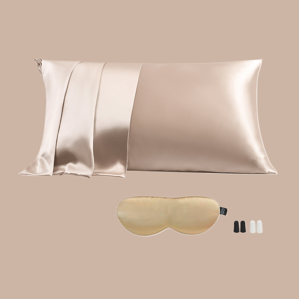 23mm 6A+Zipper Silk Pillowcase With Eye Mask - promeedsilk