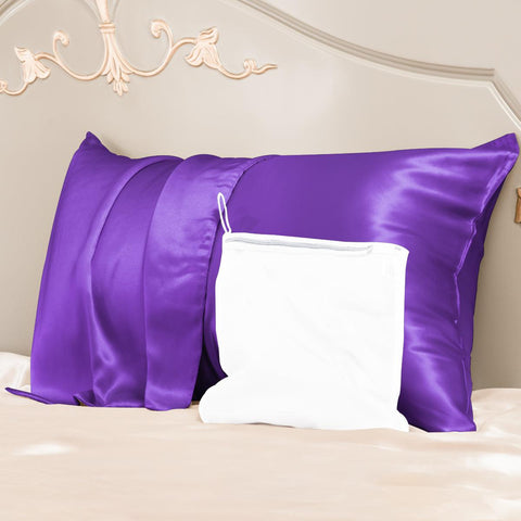 23mm 6A+ Silk Pillowcase With Zipper With Laundry Bag - promeedsilk