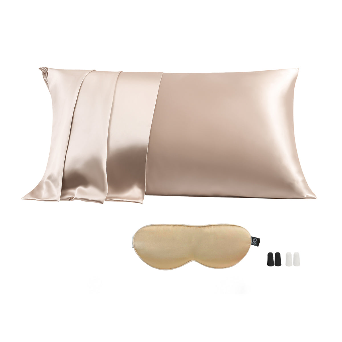 23mm 6A+Zipper Silk Pillowcase With Eye Mask - promeedsilk