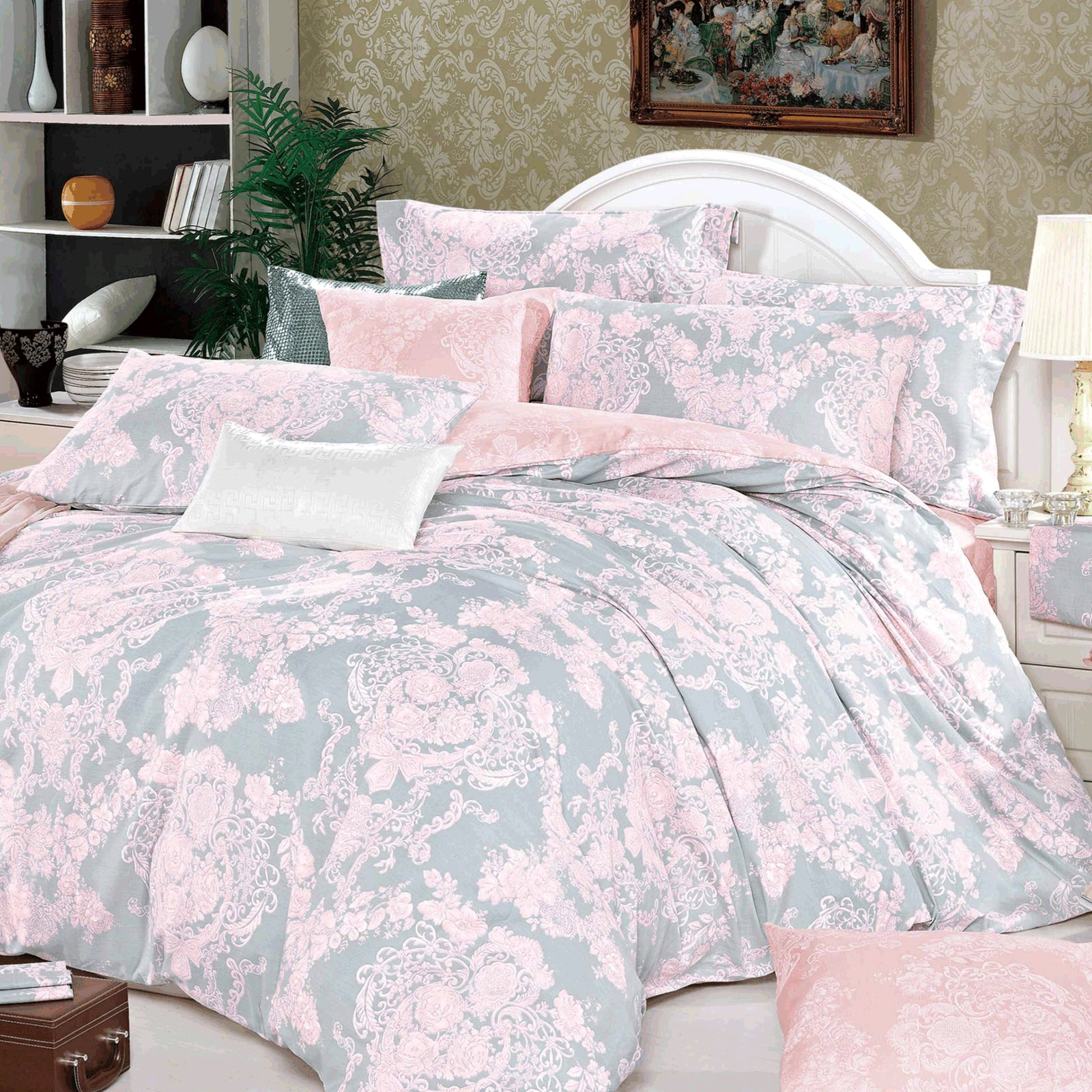 100% Cotton Comforter Set 3 Pcs - 90"W x 90"L - promeedsilk