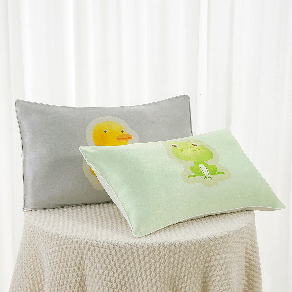 Printed Silk Pillowcase With Pillow Crib | Toddler - promeedsilk