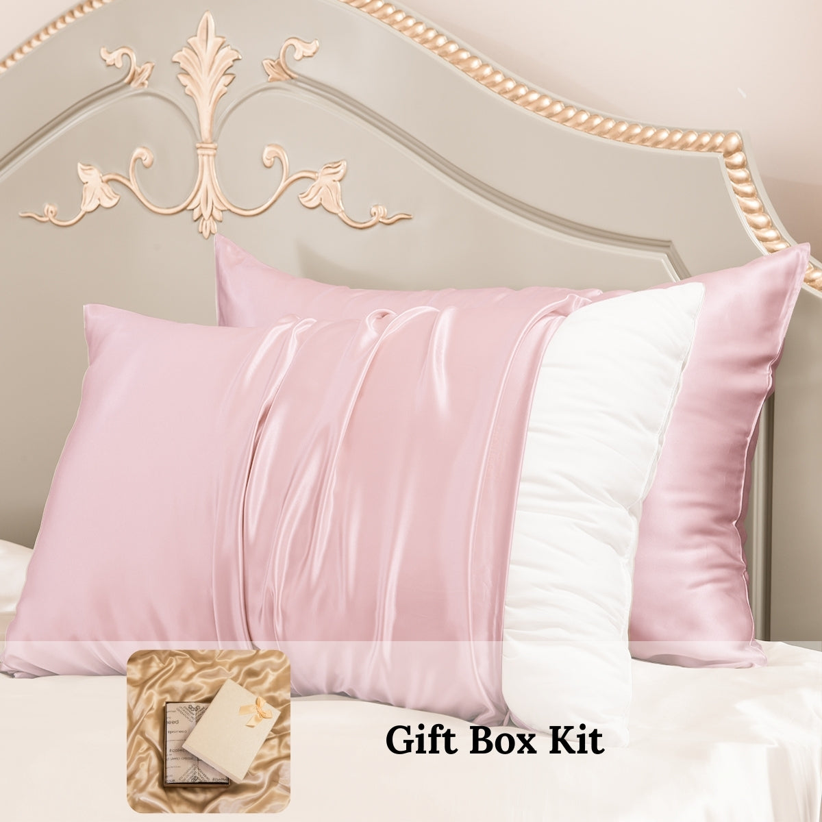 23mm 6A+ 100% Mulberry Silk Pillowcase 2 Pack-Wedding Gift Kit