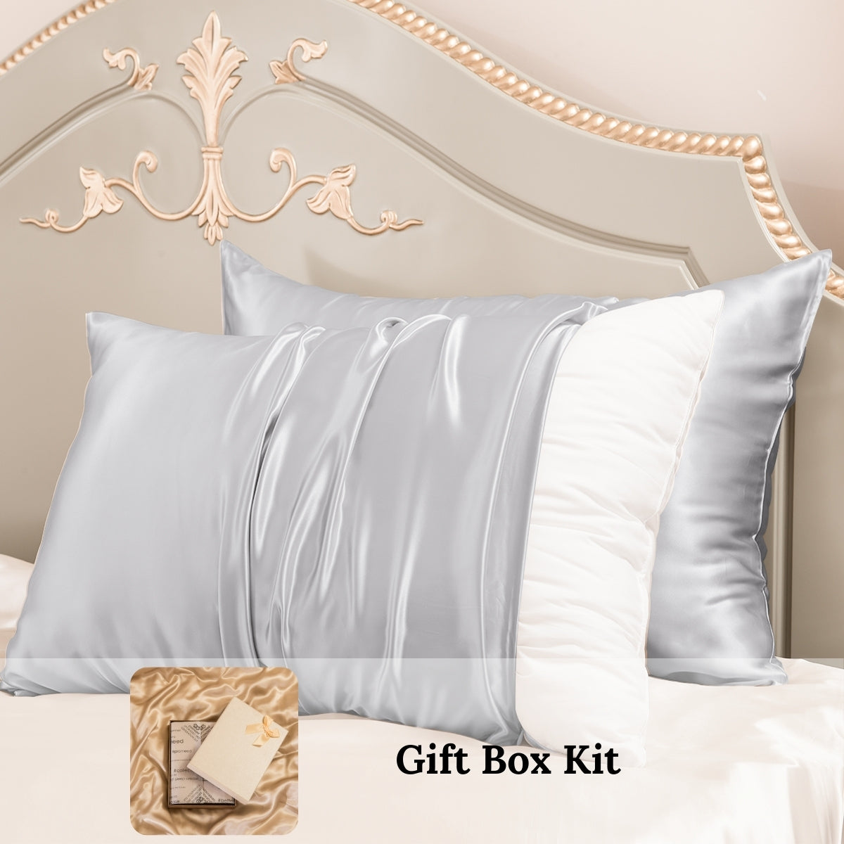 23mm 6A+ 100% Mulberry Silk Pillowcase 2 Pack-Wedding Gift Kit