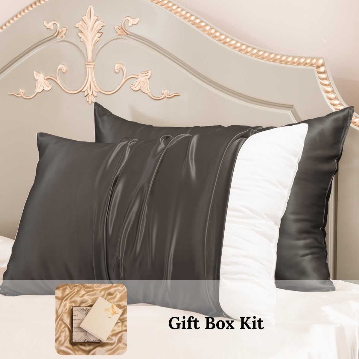 23mm 6A+ 100% Mulberry Silk Pillowcase 2 Pack-Wedding Gift Kit