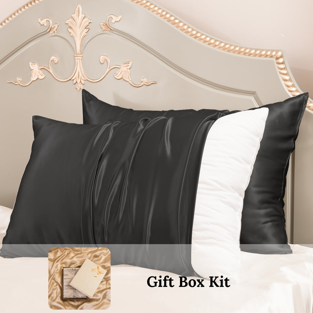 23mm 6A+ 100% Mulberry Silk Pillowcase 2 Pack-Wedding Gift Kit