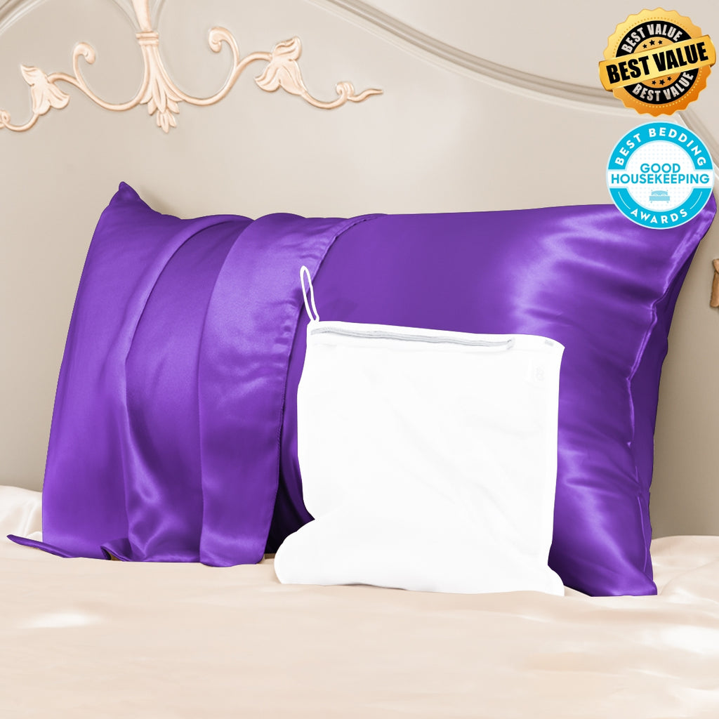 Best Value 23mm Mulberry Silk Pillowcase With Zipper With Laundry Bag