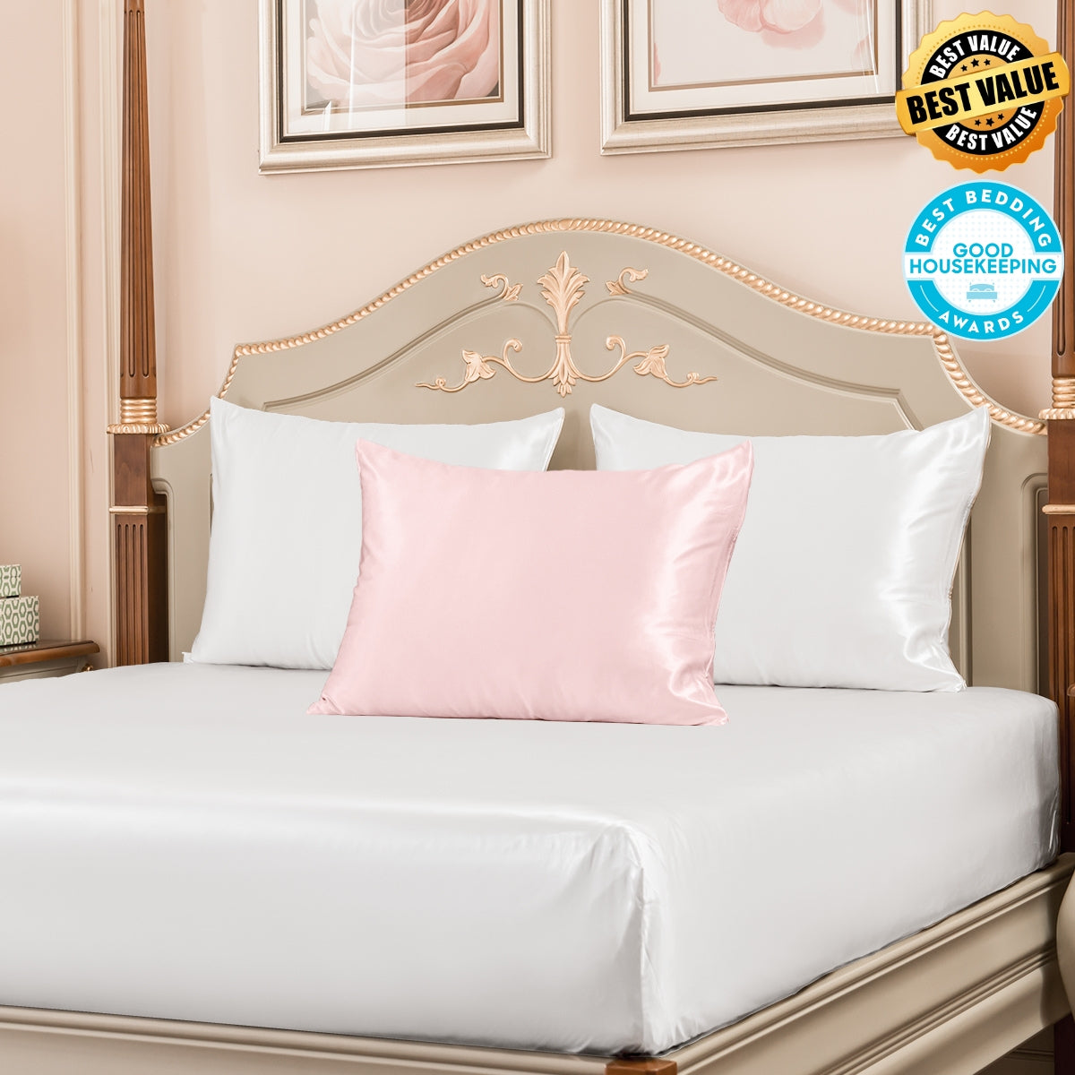 Best Value 23mm Mulberry Silk Pillowcases 3 Pack Mixed Colors