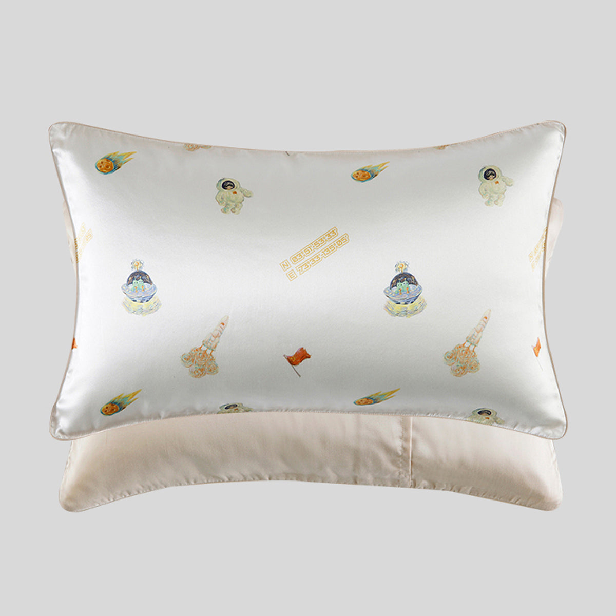 Printed Silk Pillowcase With Pillow Crib | Toddler - promeedsilk