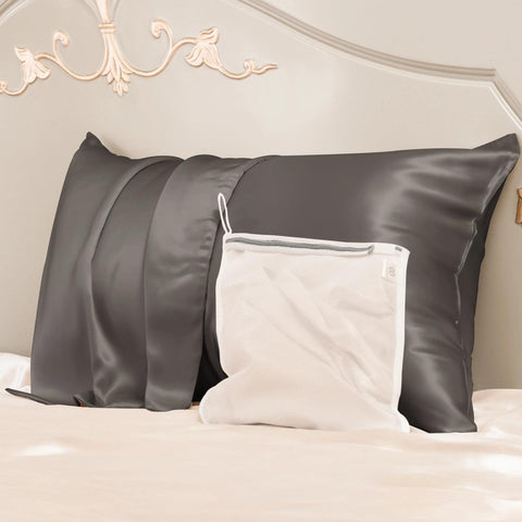 23mm 6A+ Silk Pillowcase With Zipper With Laundry Bag