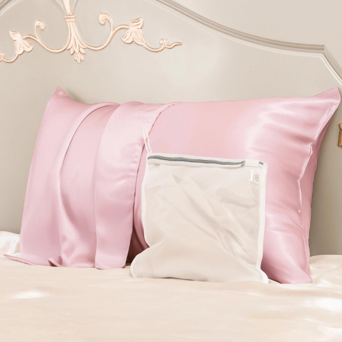 23 mm 6A+ Silk Pillowcase With Zipper With Laundry Bag - promeedsilk