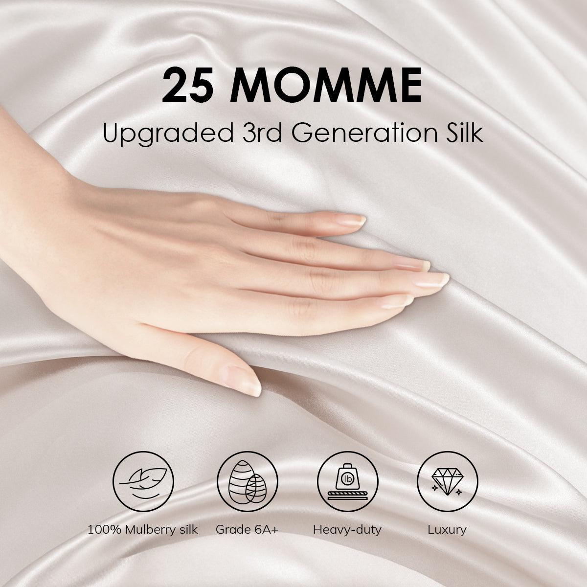 25mm 6A+ Silk Fitted Sheets Set 3pcs - promeedsilk