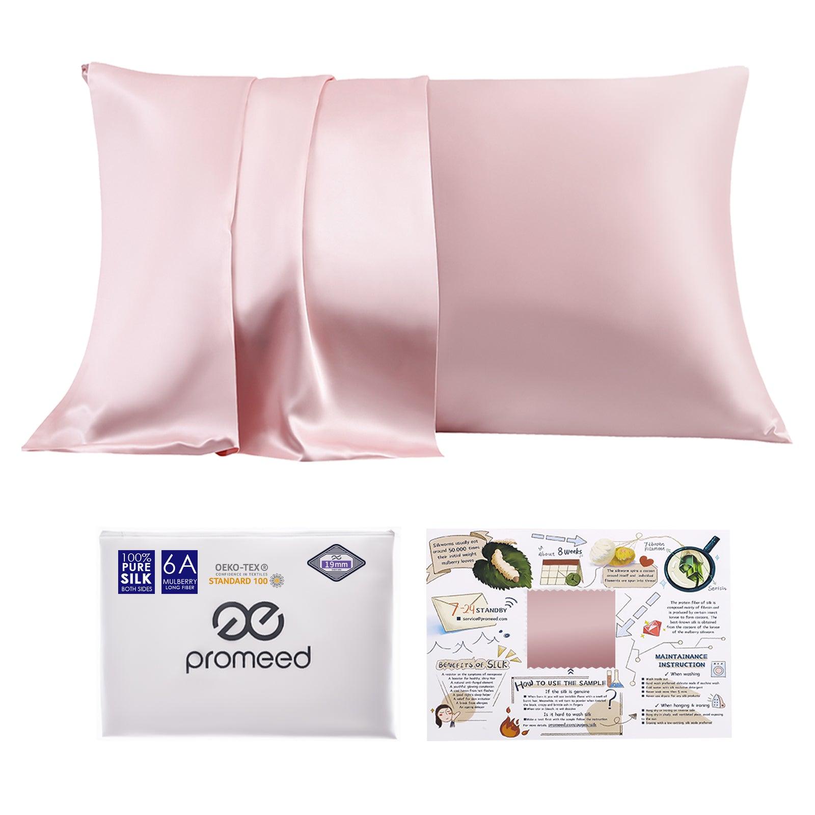 19mm 6A Silk Pillowcase With Zipper - promeedsilk