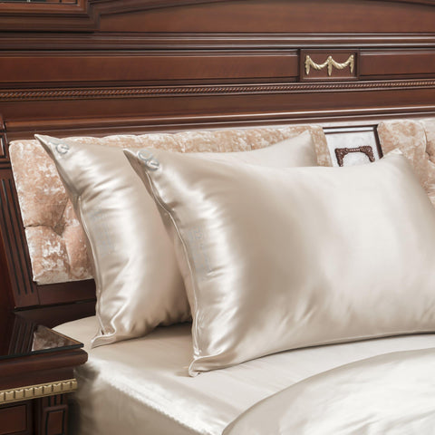 22mm 6A Silk Pillowcases With Zipper (2 Pack) - promeedsilk