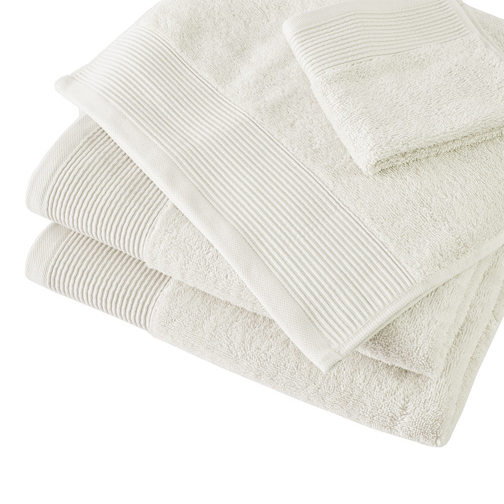 Ivory Antimicrobial Cotton Tencel Blend Towel Set - 6 Pcs