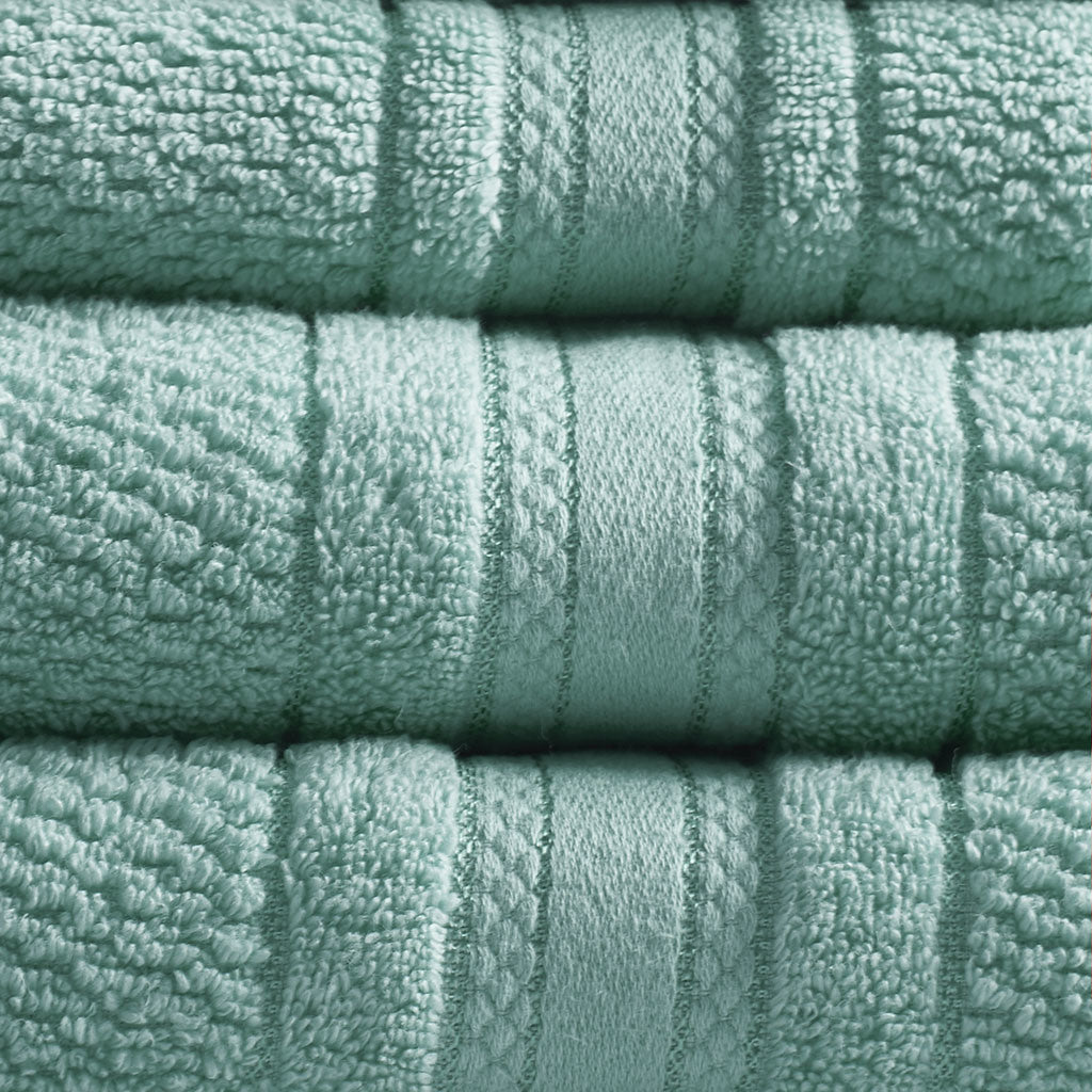 Teal Super Soft Cotton Quick Dry Bath Towel Set - 6 Pcs - promeedsilk