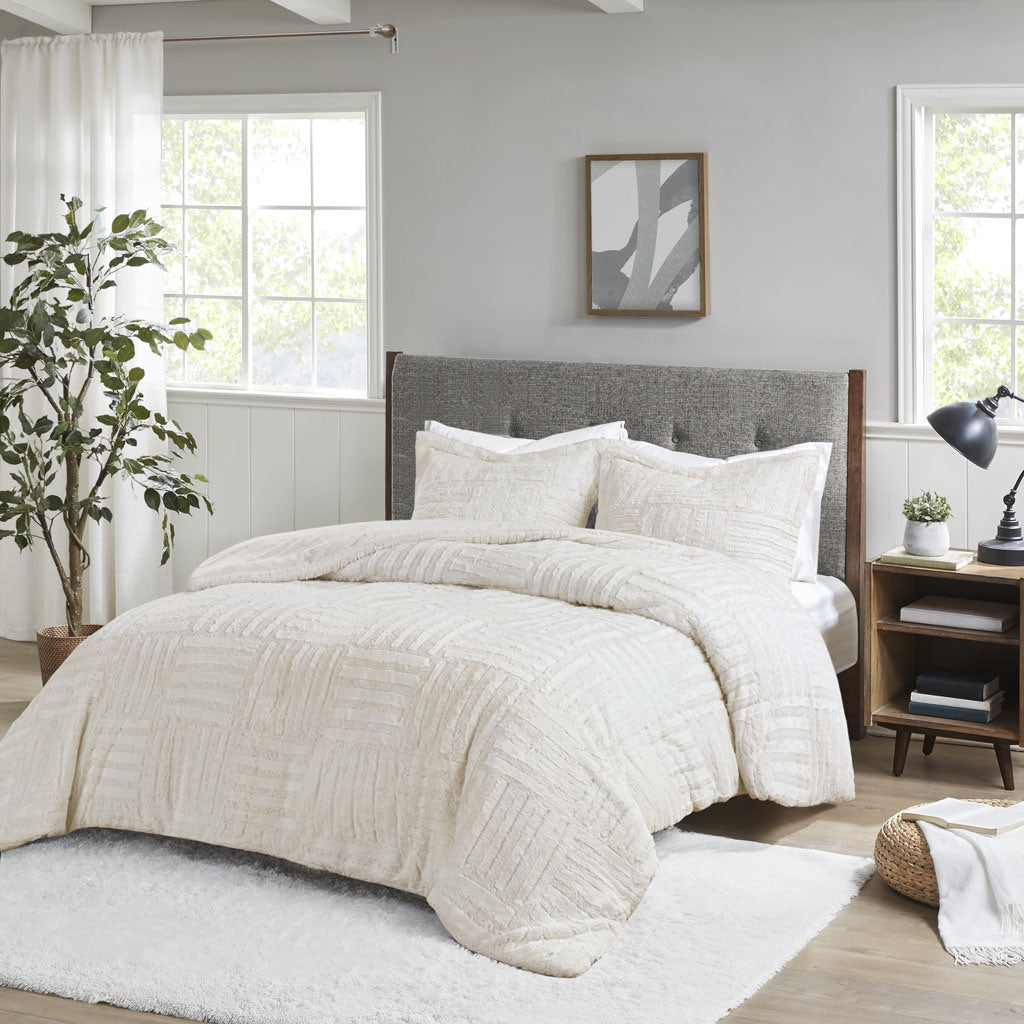 Fur Down Alternative Comforter Mini Set - 63"Wx86"L - promeedsilk