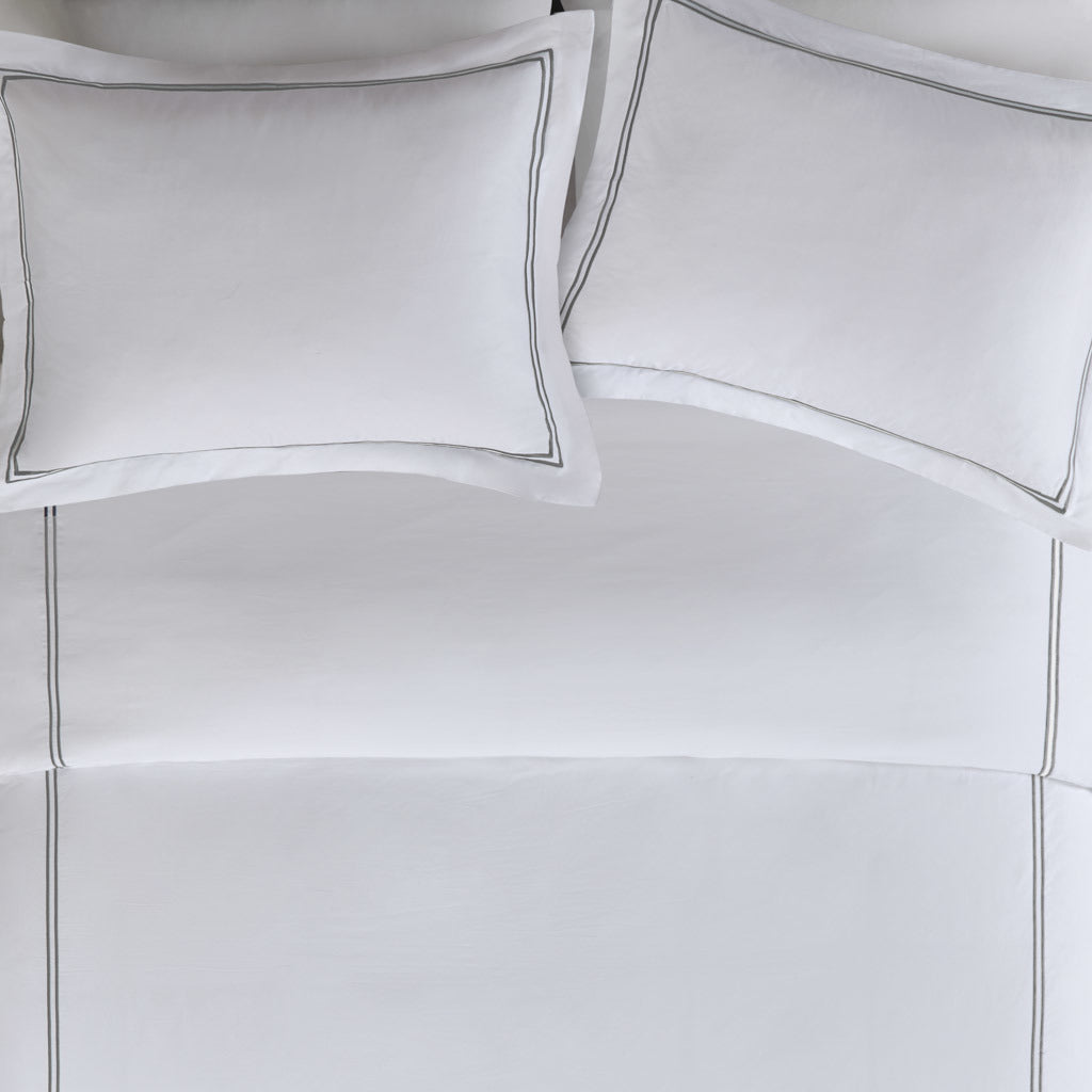 100% Cotton Sateen Embroidered Comforter Set - 5PCS