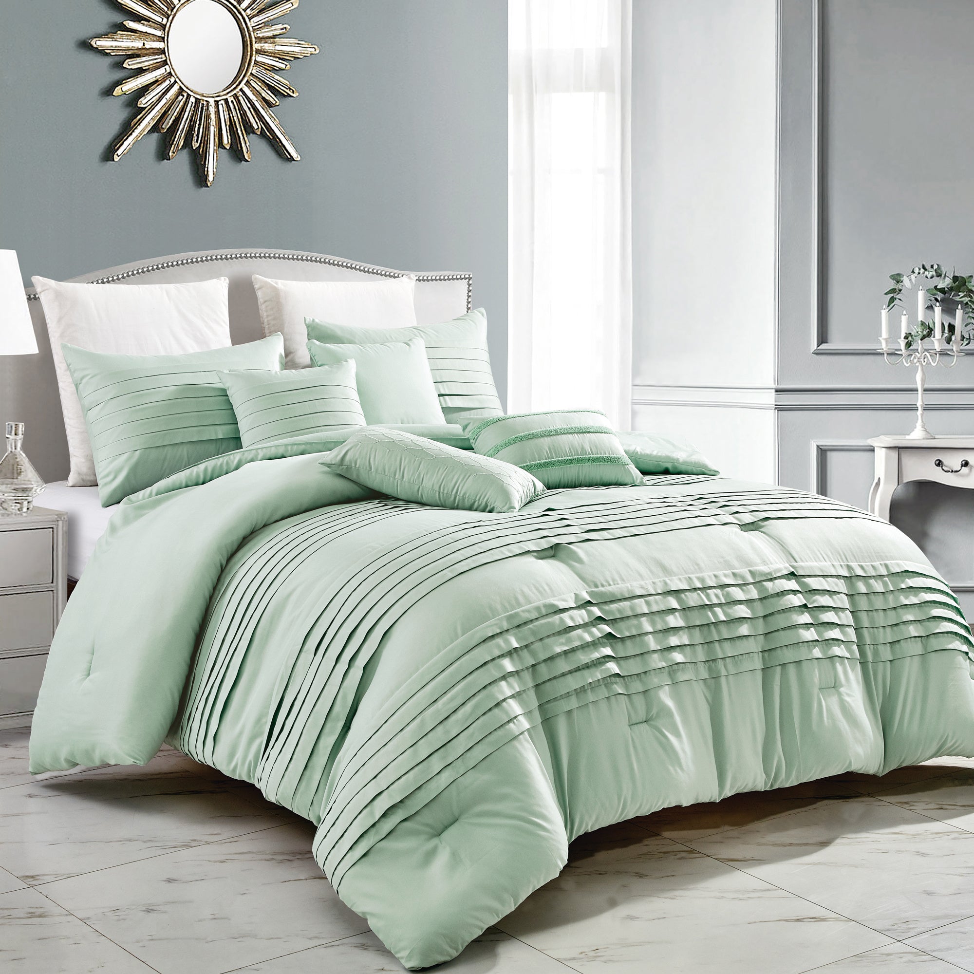 Mint Comforter Set 7PCS - promeedsilk