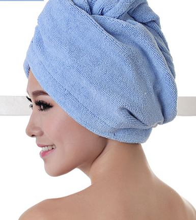 Sky Blue Women's Hair Dry Hair Towel - promeedsilk