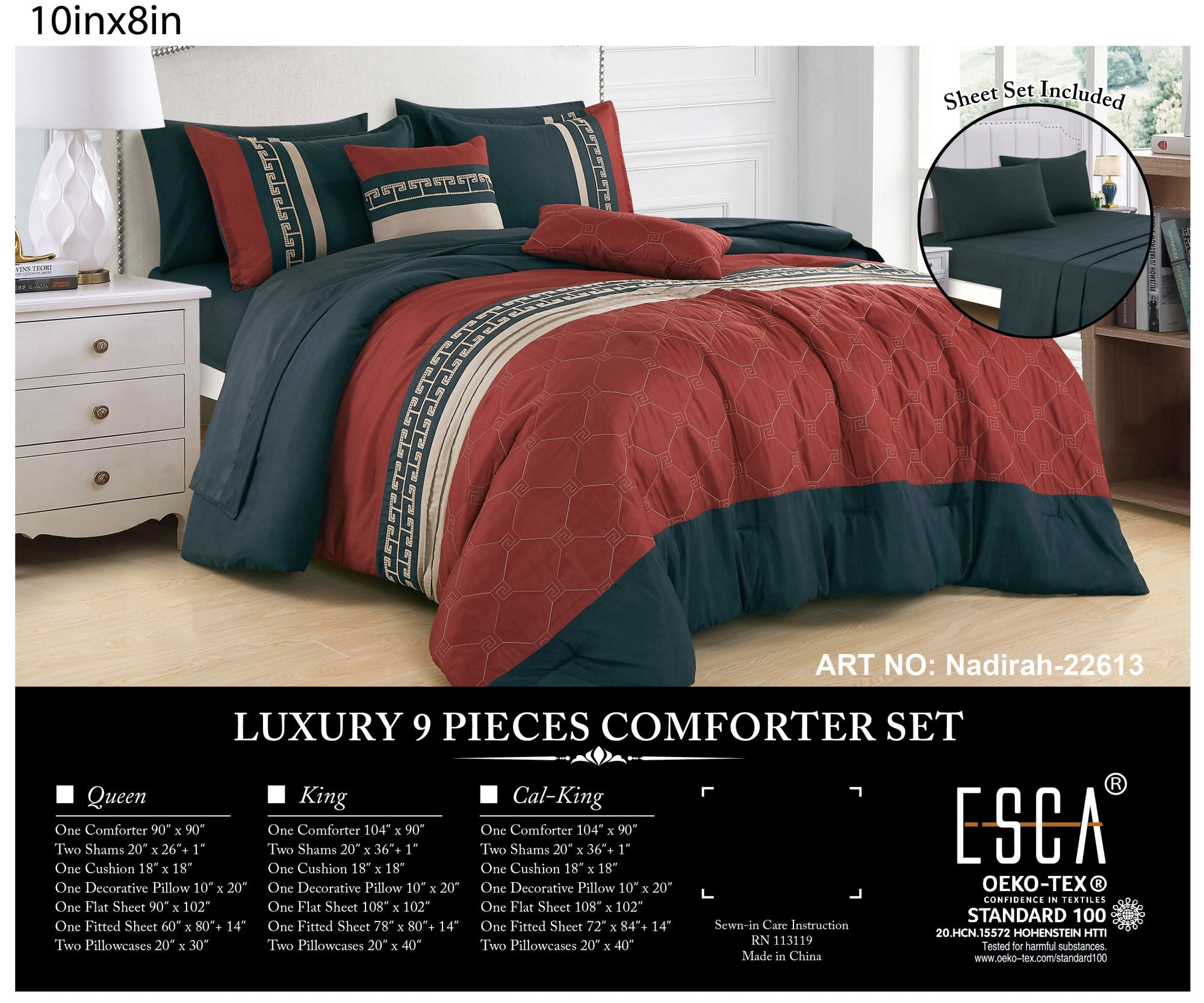 Nadirah Comforter Set 9 PCS