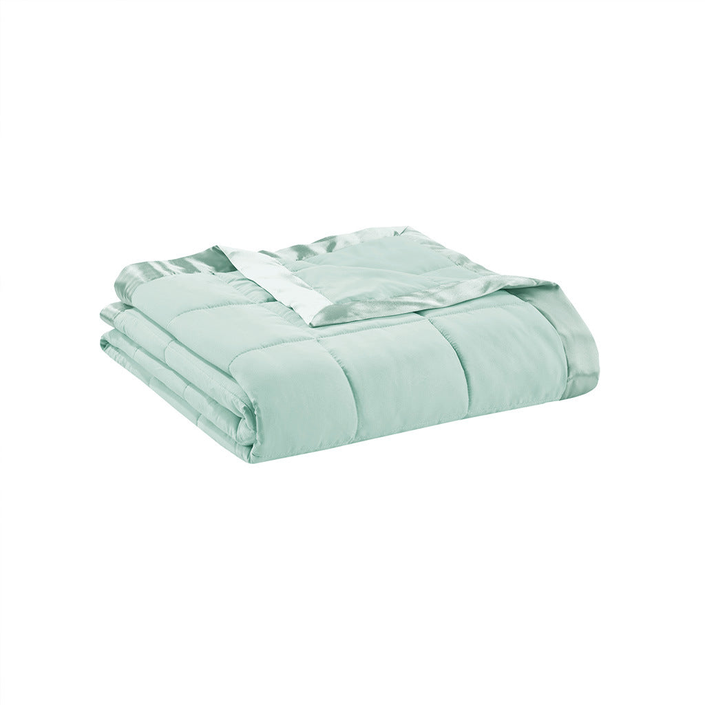 Seafoam Lightweight Down Alternative Blanket with Satin Trim - 108"W x 90"L