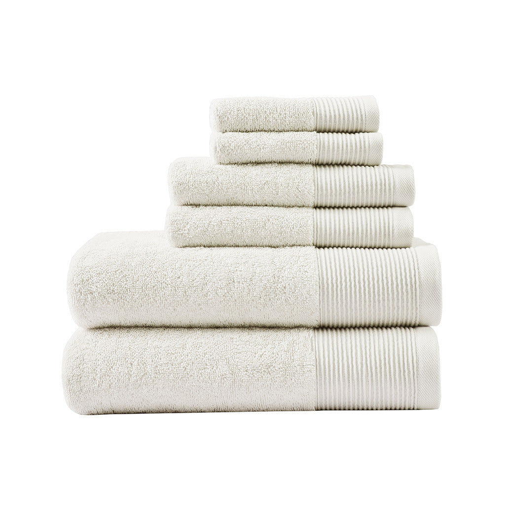 Ivory Antimicrobial Cotton Tencel Blend Towel Set - 6 Pcs